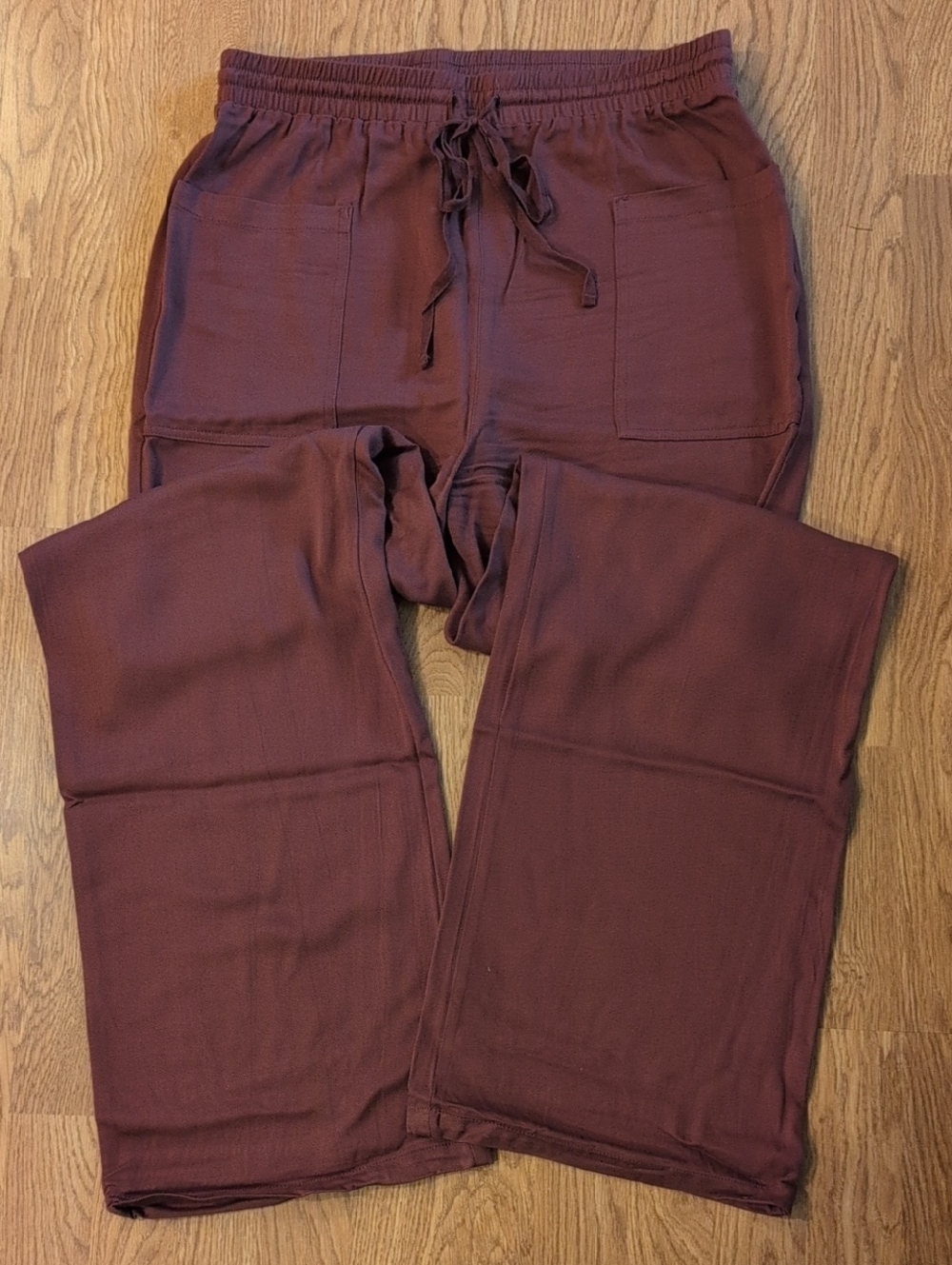 Stella Luce Relaxed Drawstring Pants in Rust